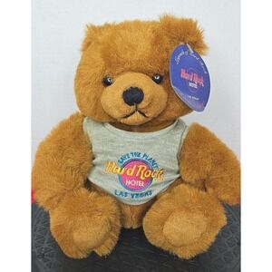 1995 Vintage Hard Rock Cafe Teddy‎ Bear Las Vegas Brown W tags